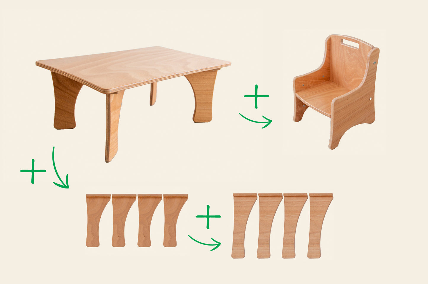 Montessori Weaning Set (Table + Chair)